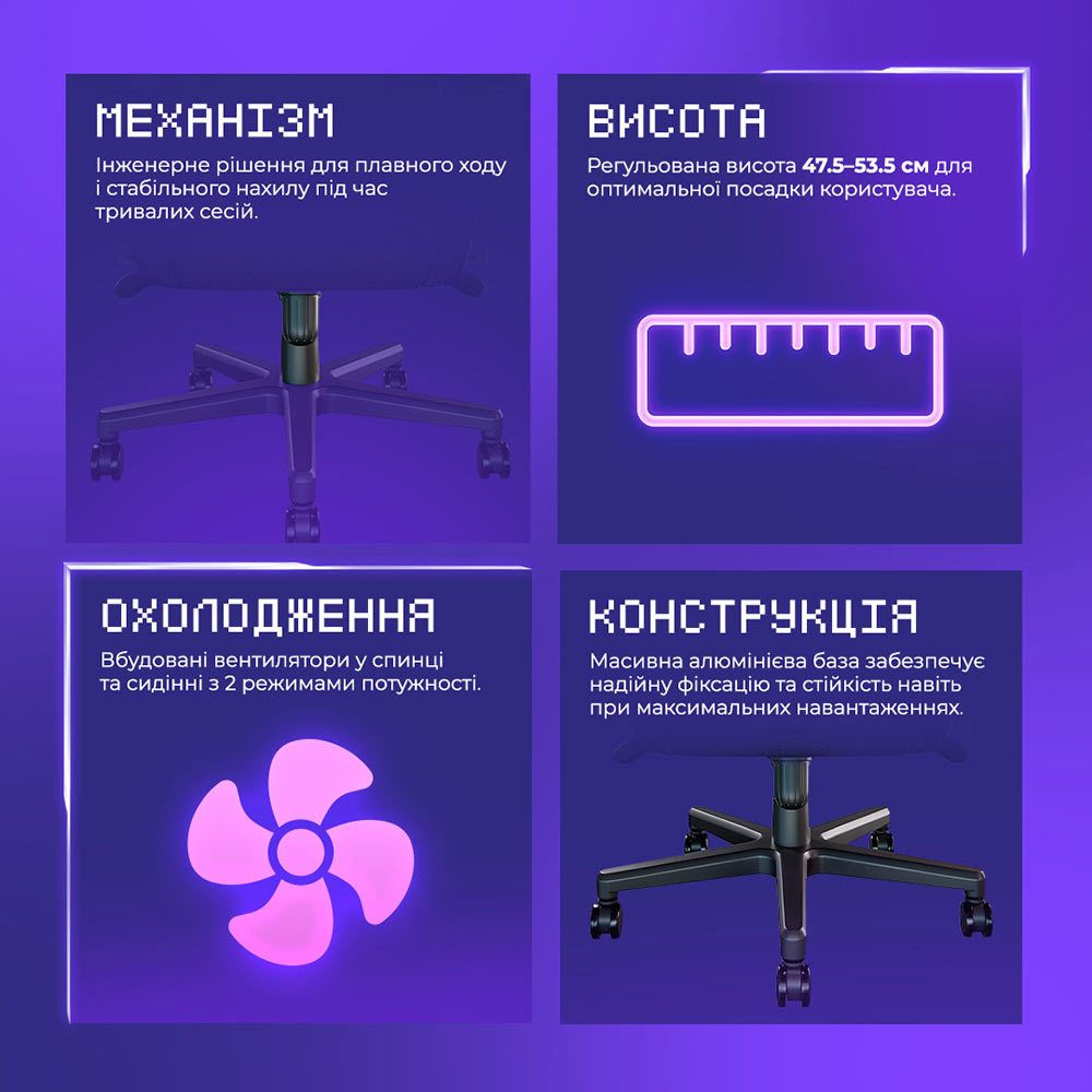 Зображення Крісло для геймерів PROOVE Gaming Warrior Black (GCWR0001001)