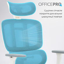 Крісло OFFICEPRO Skyline White/Light Gray (OC680-W-LG-LG)