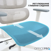 Крісло OFFICEPRO Skyline White/Light Gray (OC680-W-LG-LG)