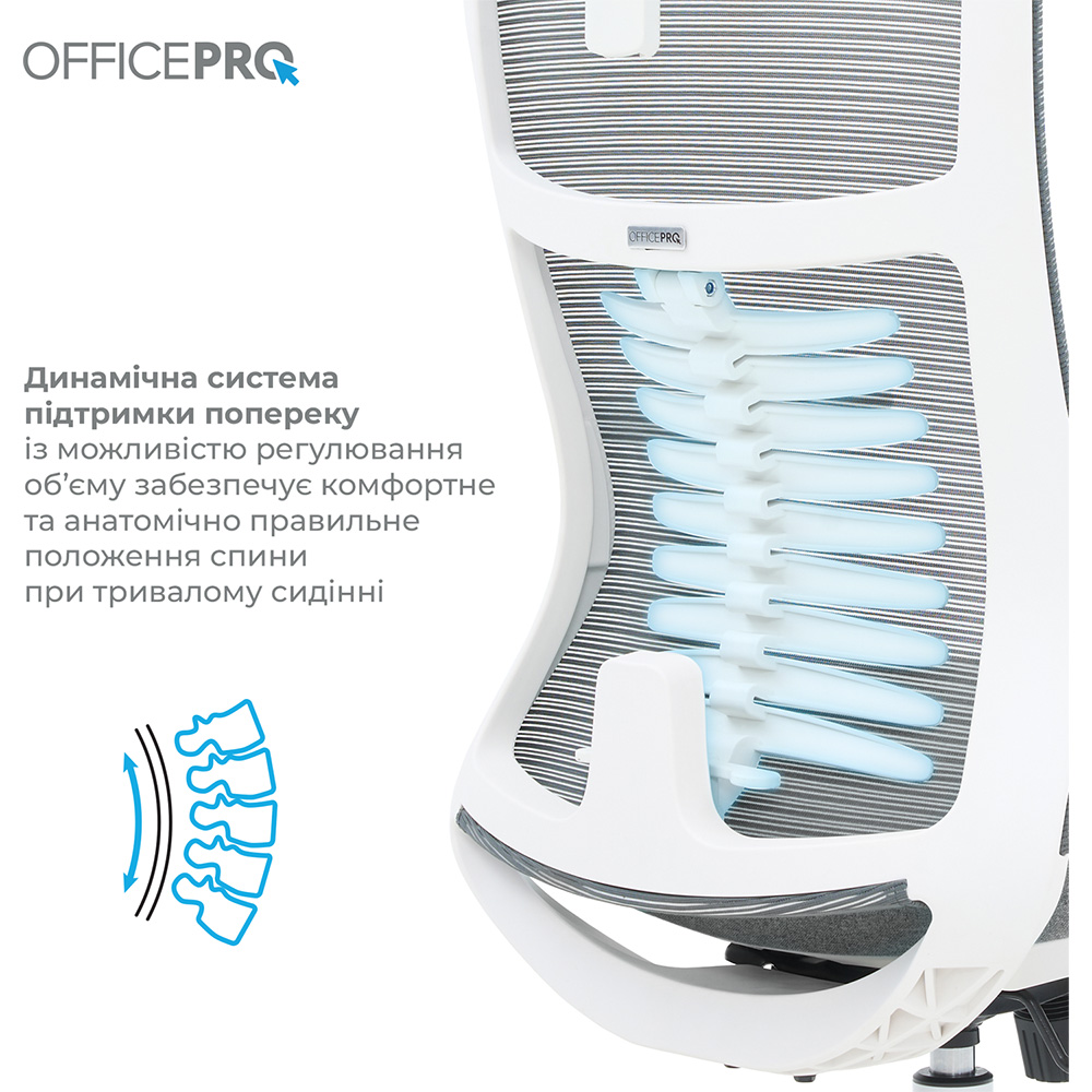 В Україні Крісло OFFICEPRO Balance White/Dark Gray (OC620-W-DG-DG )