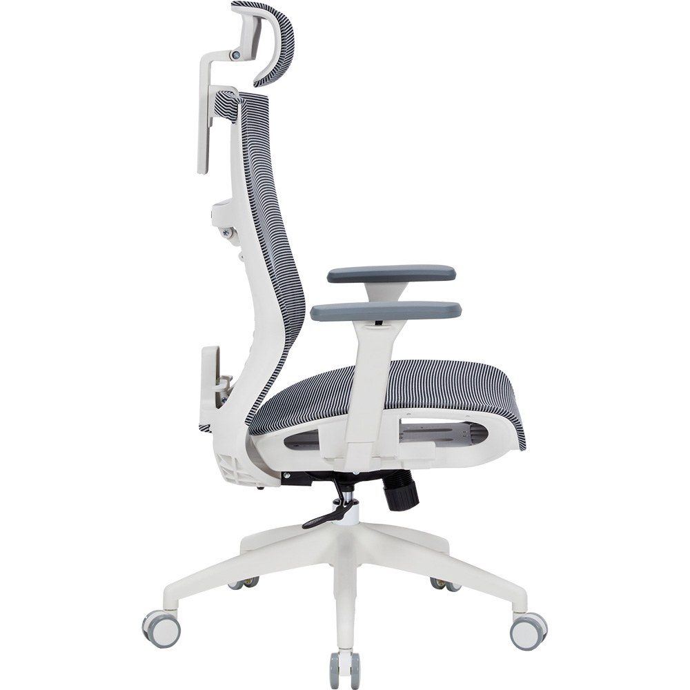 Крісло OFFICEPRO Balance White/Dark Gray (OC620-W-DG-DG ) Основа крісла хрестовина з роликами