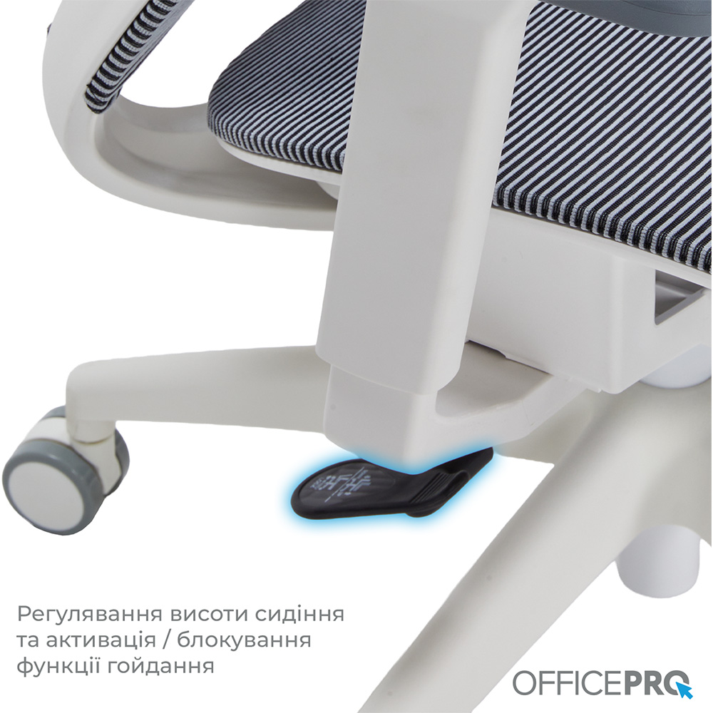 Фото Крісло OFFICEPRO Balance White/Dark Gray (OC620-W-DG-DG )