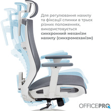 Крісло OFFICEPRO Balance White/Dark Gray (OC620-W-DG-DG )