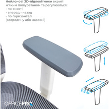 Крісло OFFICEPRO Balance White/Dark Gray (OC620-W-DG-DG )