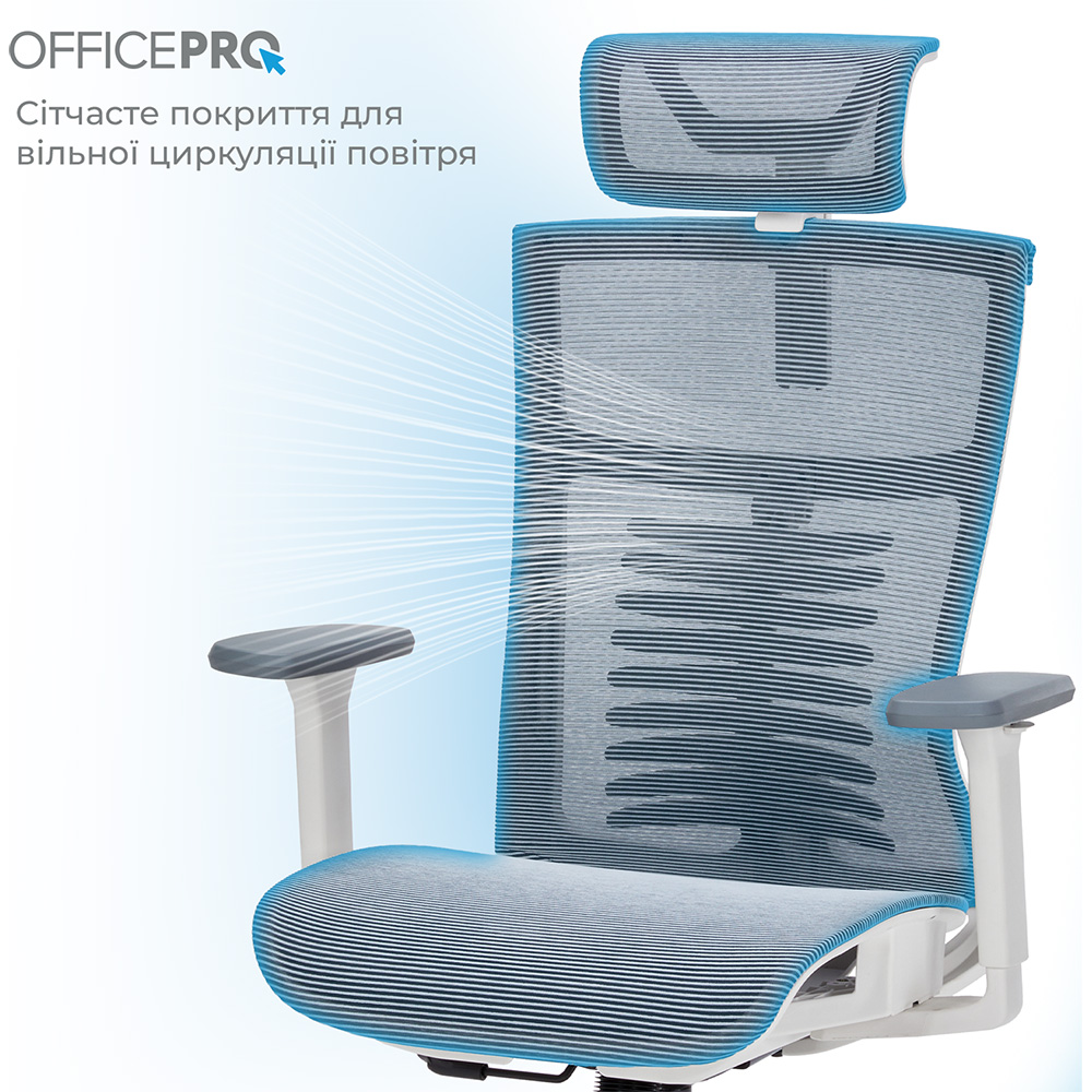 Покупка Крісло OFFICEPRO Balance White/Dark Gray (OC620-W-DG-DG )