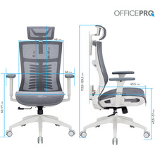 Крісло OFFICEPRO Balance White/Dark Gray (OC620-W-DG-DG )