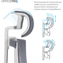 Крісло OFFICEPRO Balance White/Dark Gray (OC620-W-DG-DG )