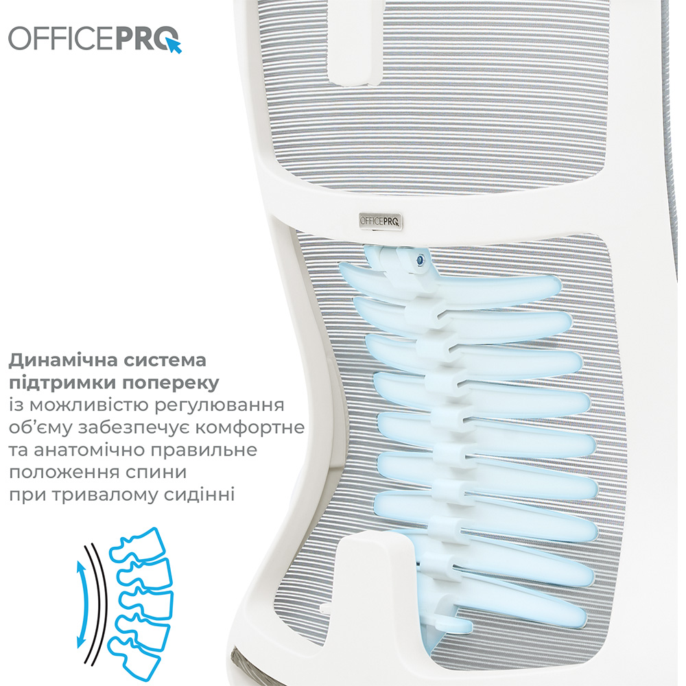 Покупка Кресло OFFICEPRO Balance White/Light Gray (OC620-W-LG-LG)