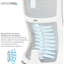 Кресло OFFICEPRO Balance White/Light Gray (OC620-W-LG-LG)