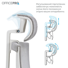 Кресло OFFICEPRO Balance White/Light Gray (OC620-W-LG-LG)
