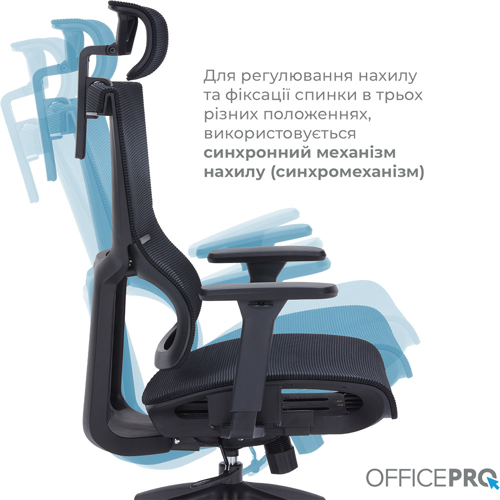 Внешний вид Кресло OFFICEPRO Elegant Black  (OC660-B-B-B)