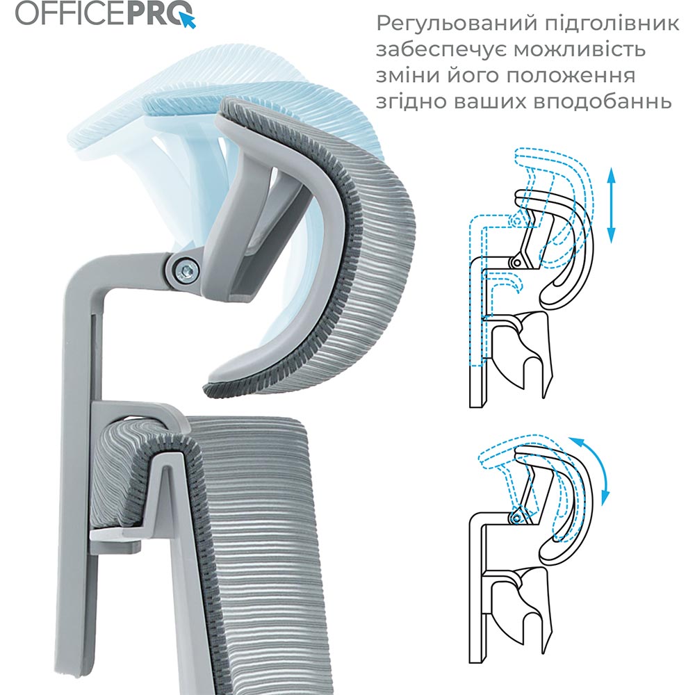 Зображення Крісло OFFICEPRO Elegant Gray/Dark Gray (OC660-G-DG-DG)