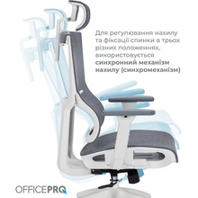 Крісло OFFICEPRO Elegant White/Light Gray (OC660-W-LG-LG)