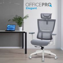 Крісло OFFICEPRO Elegant White/Light Gray (OC660-W-LG-LG)