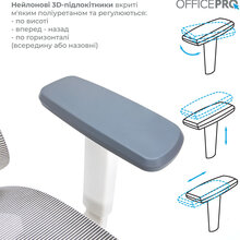 Крісло OFFICEPRO Elegant White/Dark Gray (OC660-W-DG-DG)