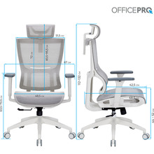 Крісло OFFICEPRO Elegant White/Dark Gray (OC660-W-DG-DG)