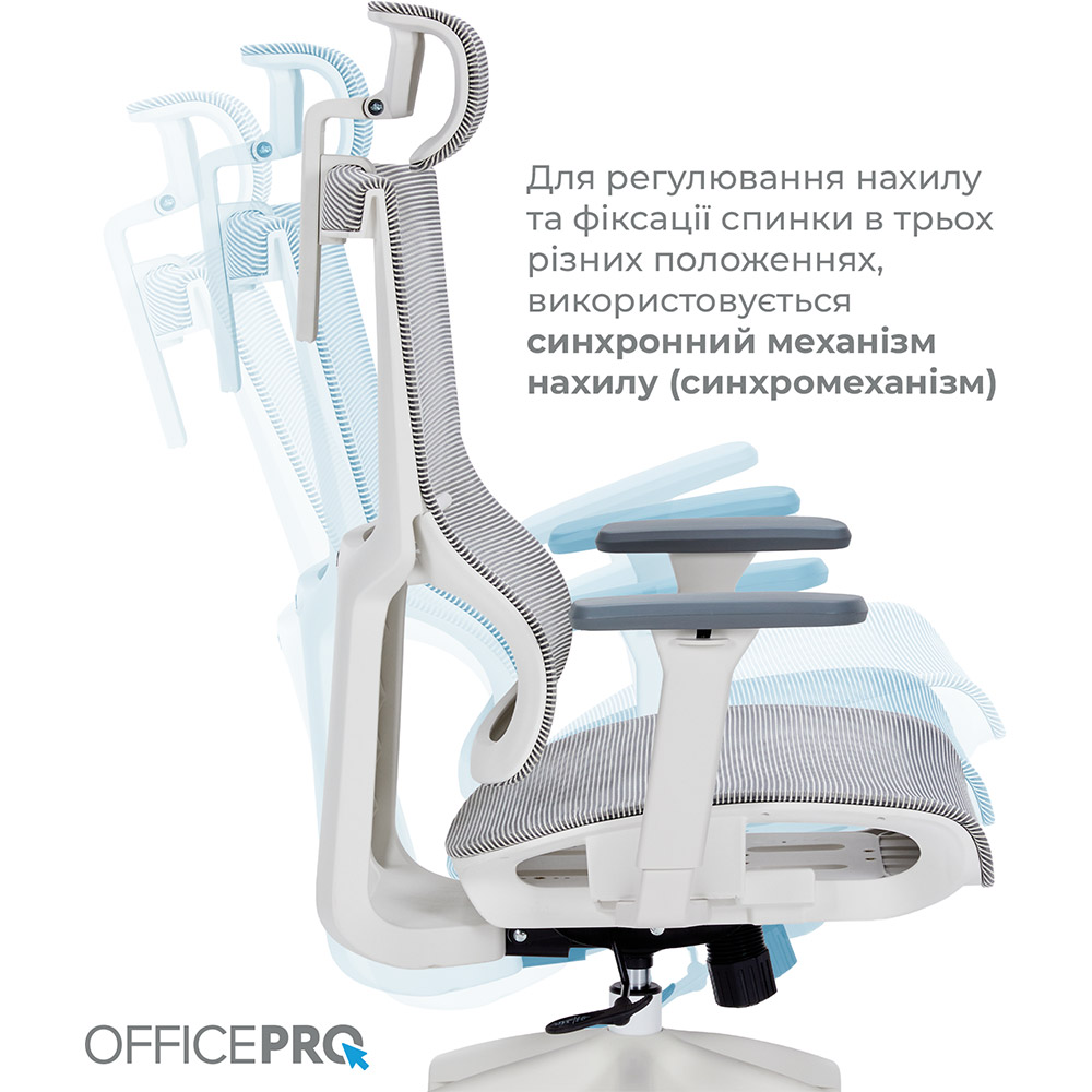 В інтернет магазині Крісло OFFICEPRO Elegant White/Dark Gray (OC660-W-DG-DG)