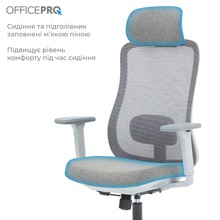 Крісло OFFICEPRO Wave Gray (OC599-G-G-G)