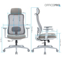 Крісло OFFICEPRO Wave Gray (OC599-G-G-G)