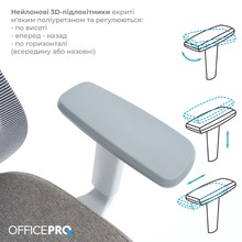 Крісло OFFICEPRO Wave Gray (OC599-G-G-G)