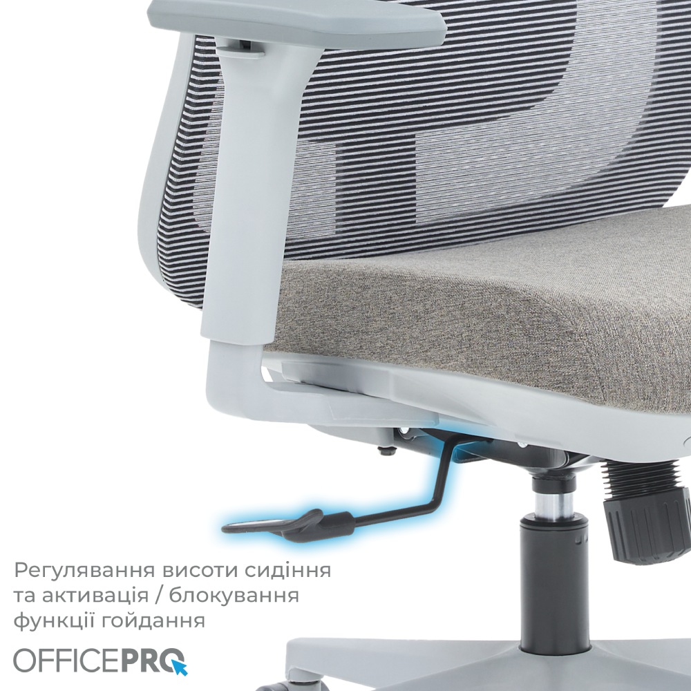 Замовити Крісло OFFICEPRO Wave Gray (OC599-G-G-G)