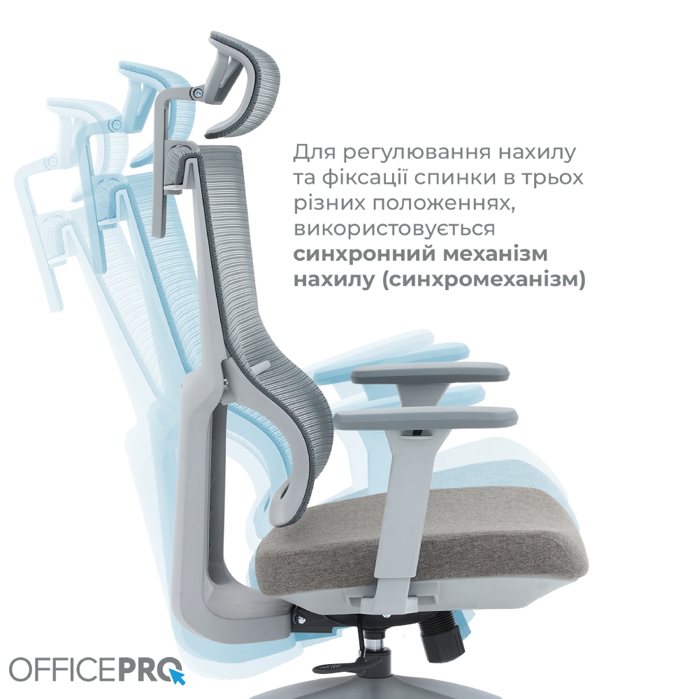 В интернет магазине Кресло OFFICEPRO Elegant Gray/Dark Gray (OC600-G-DG-DG)