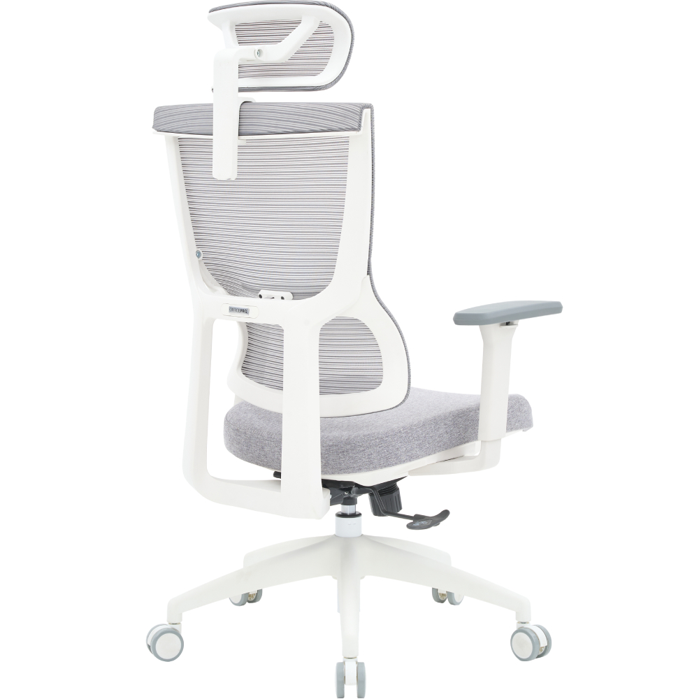Кресло OFFICEPRO Elegant White/Light Gray (OC600-W-LG-LG) Вторичный цвет серый