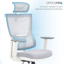 Кресло OFFICEPRO Elegant White/Light Gray (OC600-W-LG-LG)