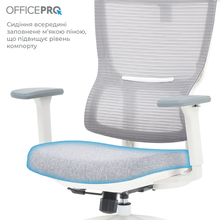 Кресло OFFICEPRO Elegant White/Light Gray (OC600-W-LG-LG)