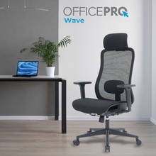 Крісло OFFICEPRO Wave Black (OC670-B-B-B)