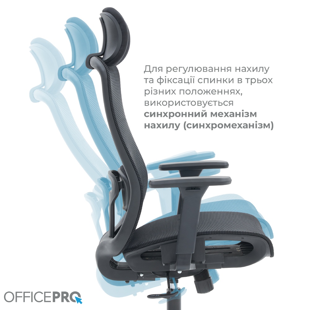 В інтернет магазині Крісло OFFICEPRO Wave Black (OC670-B-B-B)