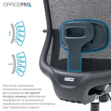 Крісло OFFICEPRO Wave Black (OC670-B-B-B)