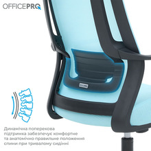 Кресло OFFICEPRO Harmony Black/Blue (OC310-B-BL-BL)