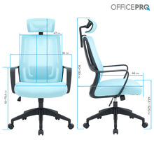 Кресло OFFICEPRO Harmony Black/Blue (OC310-B-BL-BL)
