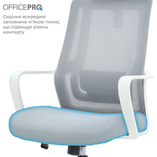 Кресло OFFICEPRO Harmony White/Light Gray (OC310-W-LG-LG)