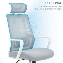 Кресло OFFICEPRO Harmony White/Light Gray (OC310-W-LG-LG)