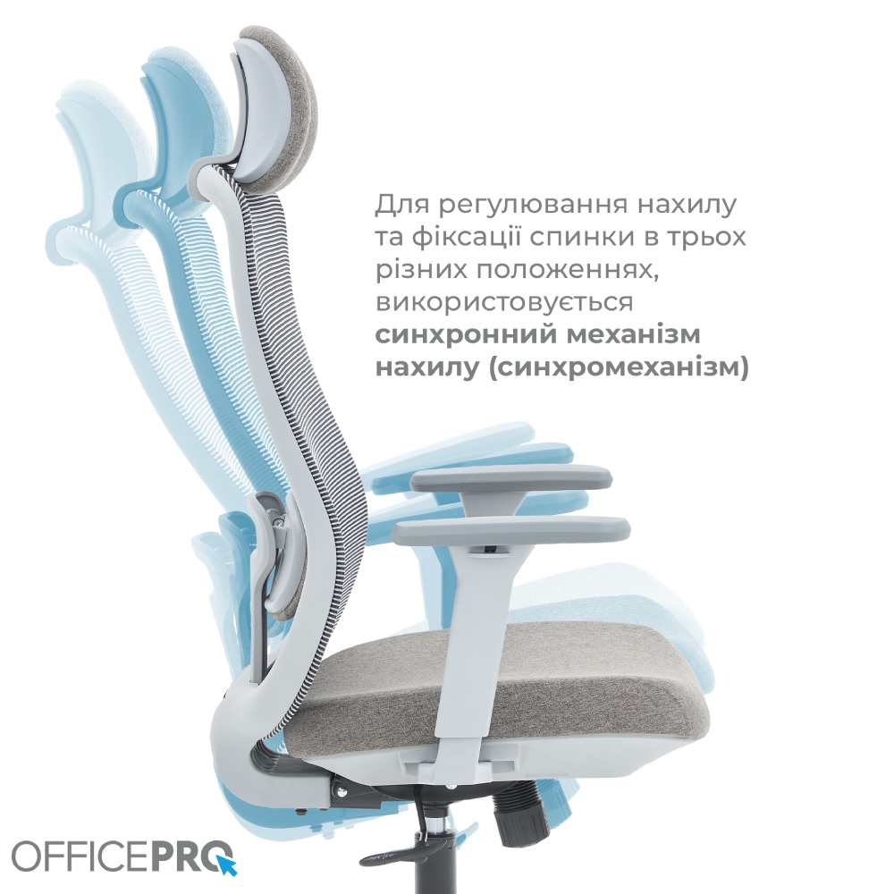 В интернет магазине Кресло OFFICEPRO Wave Gray (OC670-G-G-G)