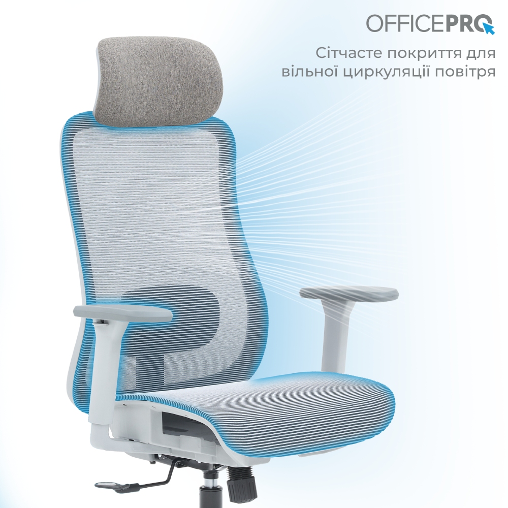 Заказать Кресло OFFICEPRO Wave Gray (OC670-G-G-G)