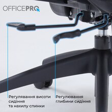 Кресло OFFICEPRO Skyline Black/Gray (OC680-B-G-G)