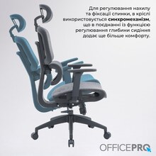Кресло OFFICEPRO Skyline Black/Gray (OC680-B-G-G)