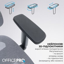 Кресло OFFICEPRO Skyline Black/Gray (OC680-B-G-G)