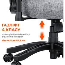 Кресло ANDA SEAT Novis Size L Gray Fabric (AD23-L-01-G-F)
