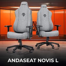 Кресло ANDA SEAT Novis Size L Gray Fabric (AD23-L-01-G-F)