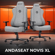 Кресло ANDA SEAT Novis Size XL Gray Fabric (AD23-XL-01-G-F)
