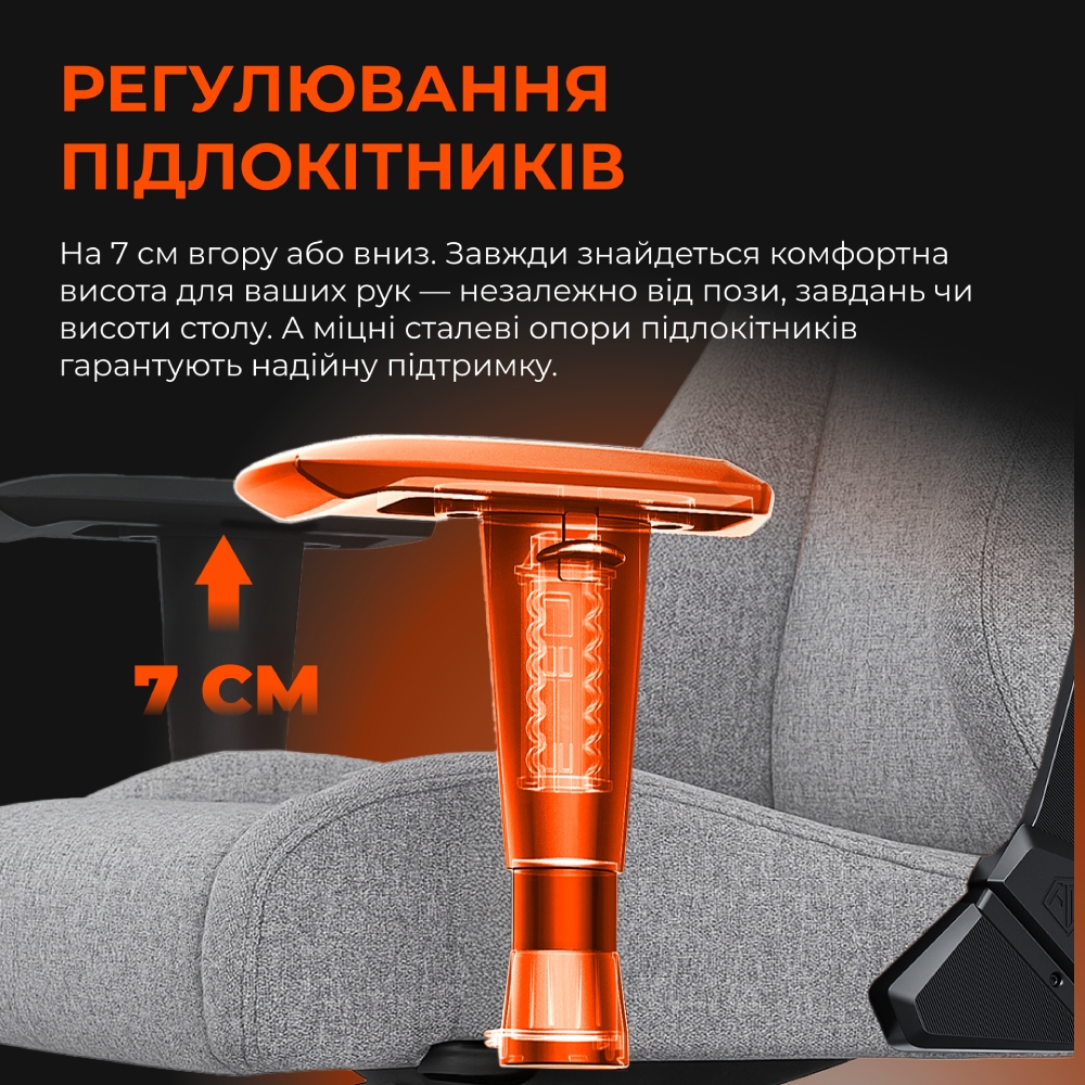 Фото 14 Кресло ANDA SEAT Novis Size XL Gray Fabric (AD23-XL-01-G-F)