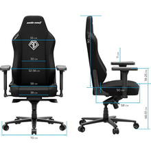 Кресло ANDA SEAT Phantom 3 XL Gray Fabric (AD18XL-52-G-F-G01)