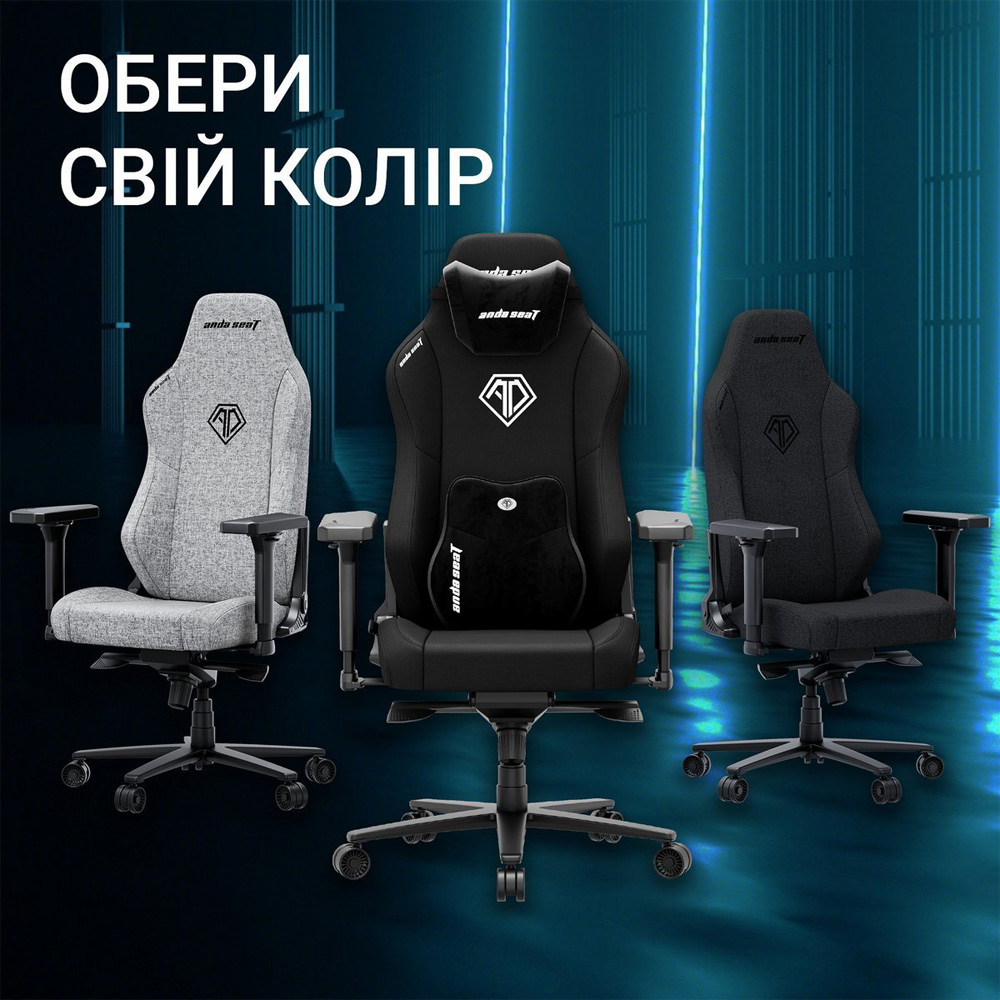Фото 15 Кресло ANDA SEAT Phantom 3 XL Gray Fabric (AD18XL-52-G-F-G01)
