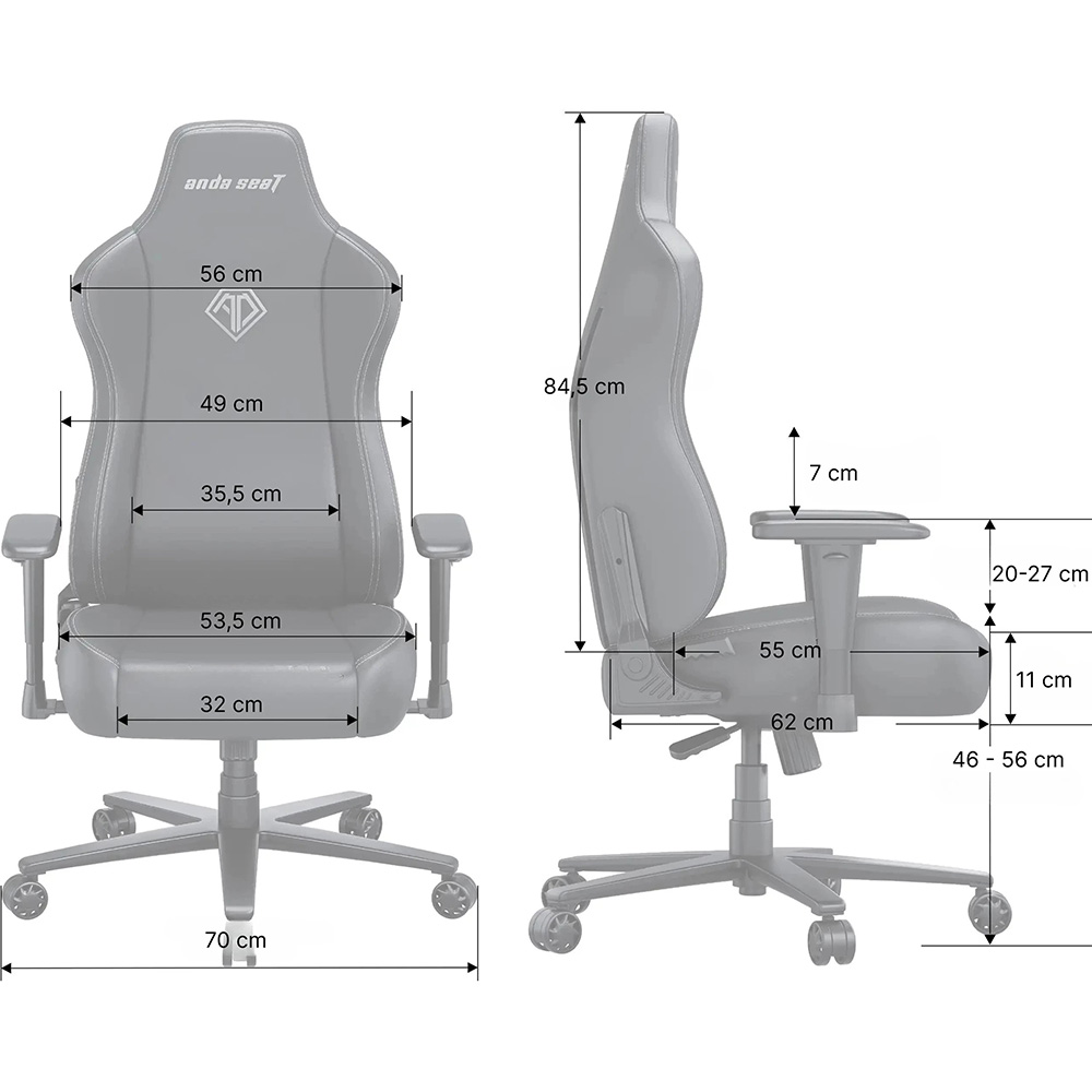 Фото Крісло ANDA SEAT Novis Size XL Black Fabric (AD23-XL-01-B-F)