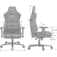 Крісло ANDA SEAT Novis Size XL Black Fabric (AD23-XL-01-B-F)