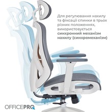 Крісло OFFICEPRO Atlas White/Dark Gray (OC630-W-DG-DG)